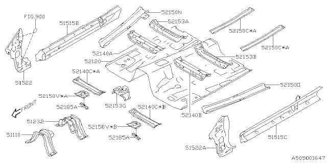 2022 Subaru Crosstrek 4 Cyl 2.0L CVT Eyesight Body Panel Diagram 2