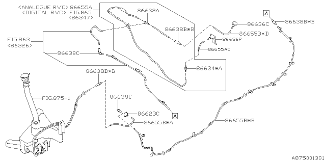 2025 Subaru Ascent 4 Cyl 2.4L Onyx Edition w/Eyesight Windshield Washer Diagram 2