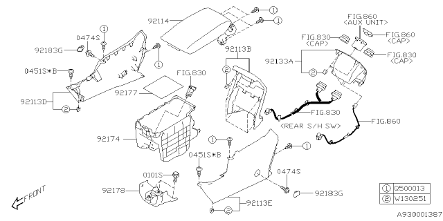 2024 Subaru WRX LID ASSY CSL CVT VF Diagram for 92114VC000