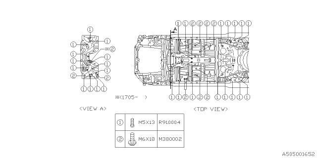 2022 Subaru Crosstrek 4 Cyl 2.0L CVT Eyesight Body Panel Diagram 16