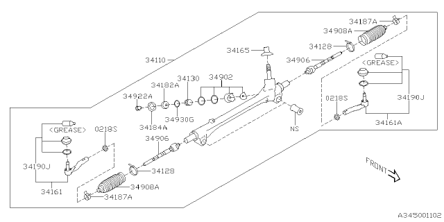 2023 Subaru BRZ 4 Cyl 2.4L 6MT Premium Manual Steering Gear Box Diagram 2