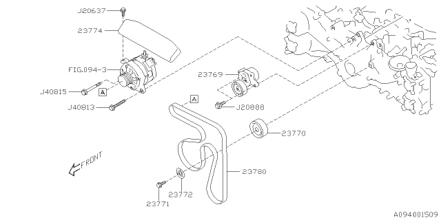 2025 Subaru Outback 4 Cyl 2.5L Premium Alternator Diagram 3