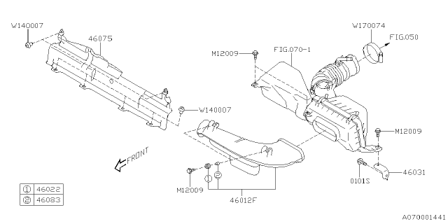 2024 Subaru BRZ Air Intake Duct Diagram for 46012CC000