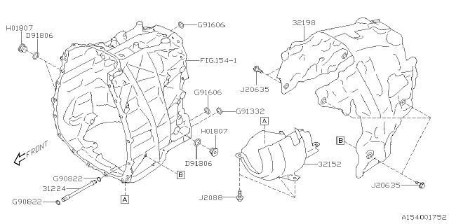 2025 Subaru Impreza 4 Cyl 2.0L Eyesight Automatic Transmission Case Diagram 4