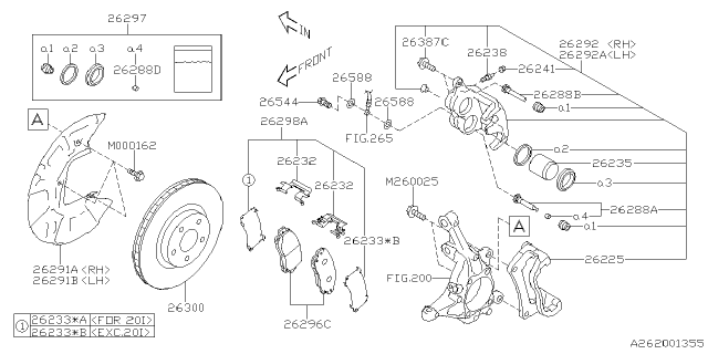 2025 Subaru Impreza DISC COVER F RH Diagram for 26290FN000