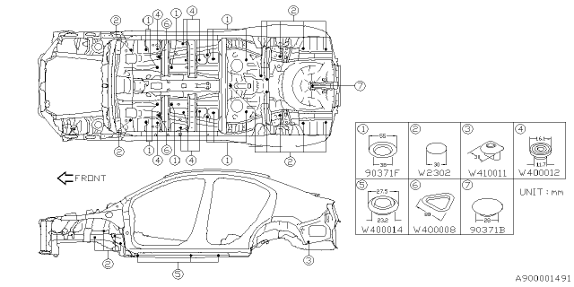 2023 Subaru WRX 4 Cyl 2.4L 6MT Premium B Plug Diagram 4
