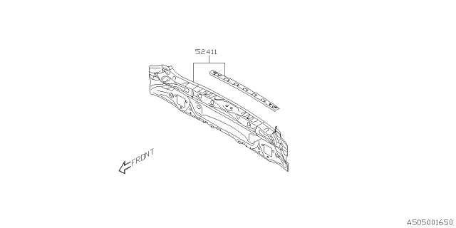 2022 Subaru Crosstrek 4 Cyl 2.0L CVT Eyesight Body Panel Diagram 14