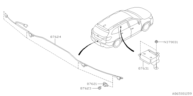 2025 Subaru Ascent 4 Cyl 2.4L Limited 7-Passenger w/Eyesight ADA System Diagram 11