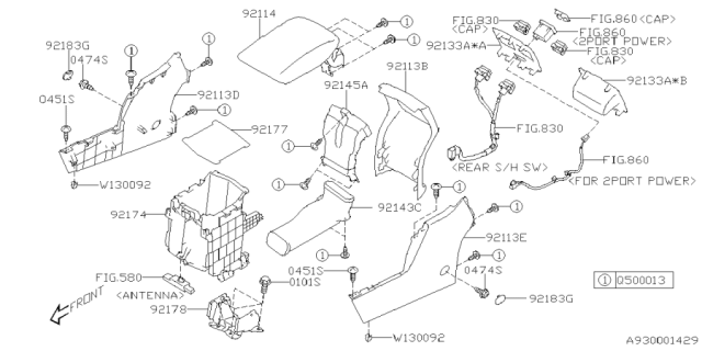 2025 Subaru Forester LID ASSY CSL Diagram for 92114SJ130DM