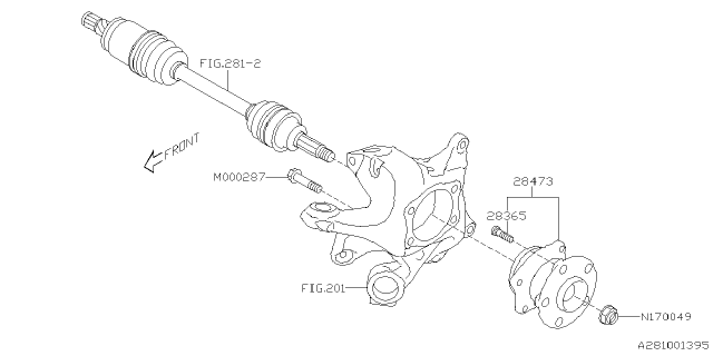 2025 Subaru Impreza 4 Cyl 2.0L Eyesight Rear Axle Diagram 2