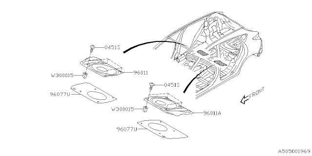 2024 Subaru Impreza 4 Cyl 2.5L RS w/Eyesight Body Panel Diagram 3