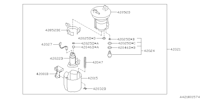2022 Subaru BRZ PUMP WITH FILTER Diagram for 42022CC000
