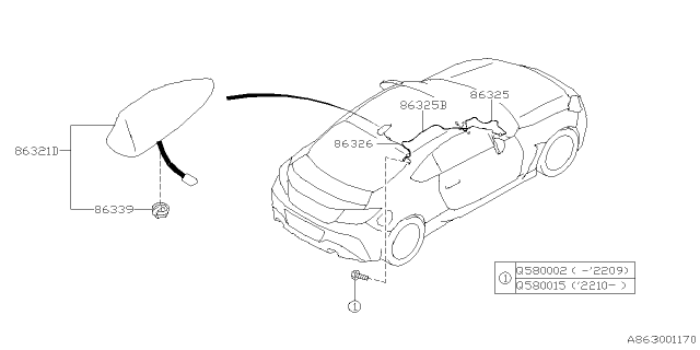 2023 Subaru BRZ ANTENNA REPAIR Diagram for 86339VC000