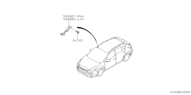 2024 Subaru Crosstrek 4 Cyl 2.5L Wilderness ES(4S) Inner Trim Diagram 2