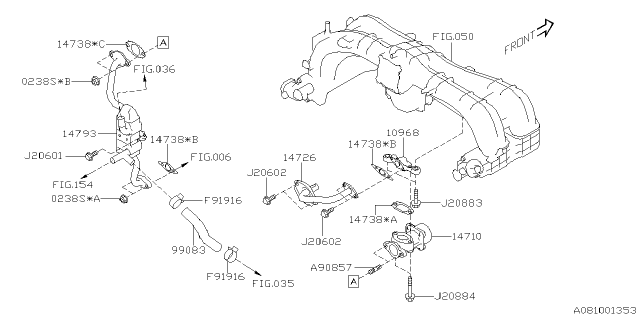 2024 Subaru Crosstrek 4 Cyl 2.5L Sport w/Eyesight(4S) Emission Control - EGR Diagram 2