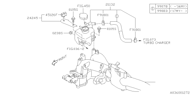 2021 Subaru WRX STI 4 Cyl 2.5L Turbo 6MT Base Water Pipe Diagram 2