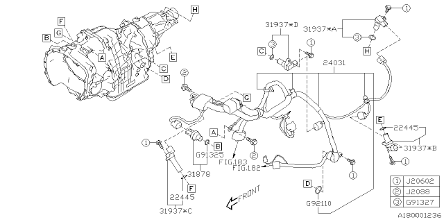 2023 Subaru WRX 4 Cyl 2.4L CVT Base w/Eyesight Shift Control Diagram 2