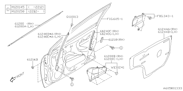 2024 Subaru WRX 4 Cyl 2.4L 6MT Base w/Eyesight Front Door Panel & Rear Or Slide Door Panel Diagram 2