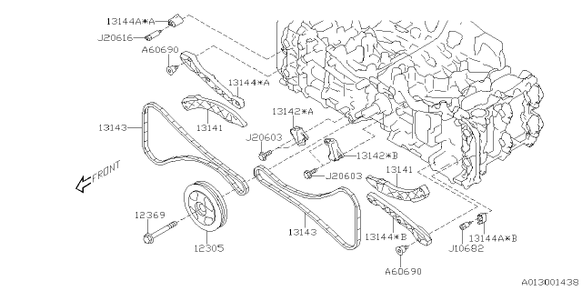 2023 Subaru WRX 4 Cyl 2.4L 6MT Base Camshaft & Timing Belt Diagram 2