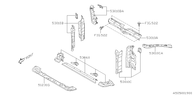 2025 Subaru WRX RAD PNL COMPL LWR Diagram for 53029VC0509P
