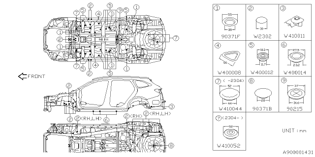 2025 Subaru Outback 4 Cyl 2.5L Premium Plug Diagram 4