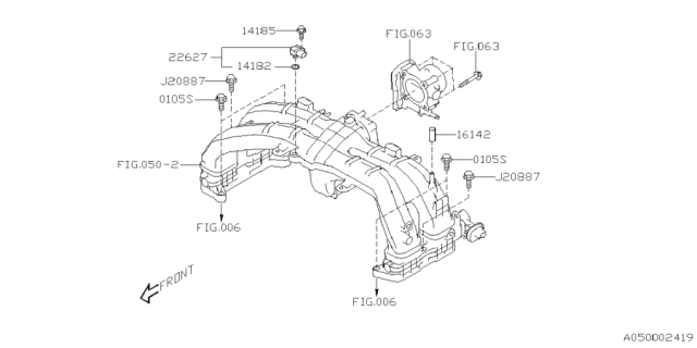 2025 Subaru Forester 4 Cyl 2.5L Premium Intake Manifold Diagram 4
