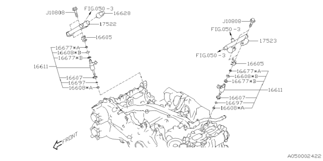 2025 Subaru Forester INJECTOR SUB ASSY Diagram for 16611AB190