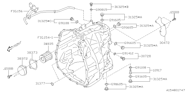 2024 Subaru Crosstrek GSKT-COV ATF FLTR Diagram for 38373AA011