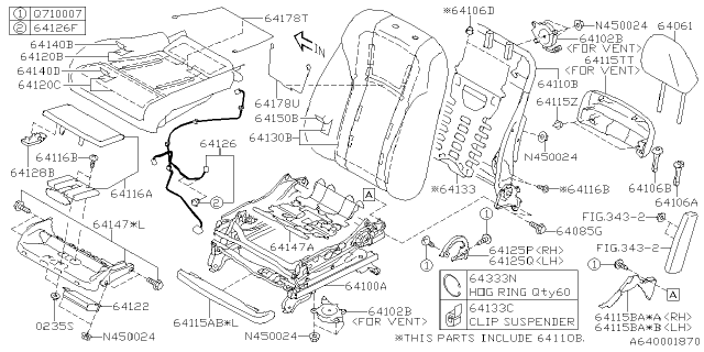 2025 Subaru Outback ST COVER ASSY B RFLH Diagram for 64150AN33AVI