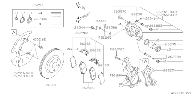 2025 Subaru Forester SUPPORT Diagram for 26225FN010