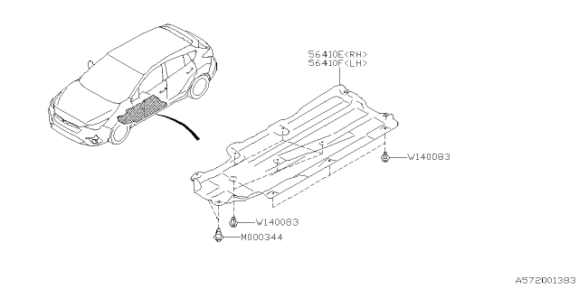 2025 Subaru Impreza 4 Cyl 2.0L Eyesight Under Cover & Exhaust Cover Diagram 2