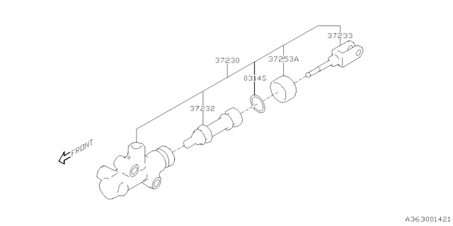 2024 Subaru WRX MASTER CYL-CLUTCH Diagram for 37230VC010