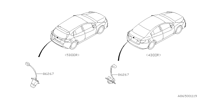 2022 Subaru Impreza 4 Cyl 2.0L 5MT Sedan ADA System Diagram 3