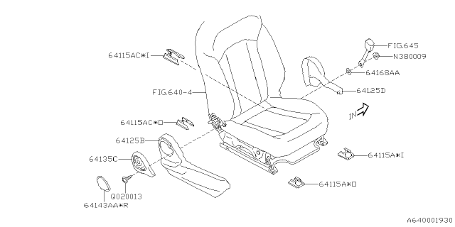 2025 Subaru Impreza 4 Cyl 2.0L Eyesight Front Seat Diagram 5