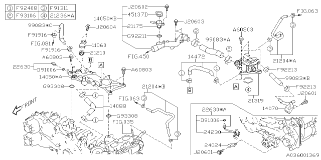 2025 Subaru Crosstrek 4 Cyl 2.5L Limited w/Eyesight(4S) Water Pipe Diagram 2