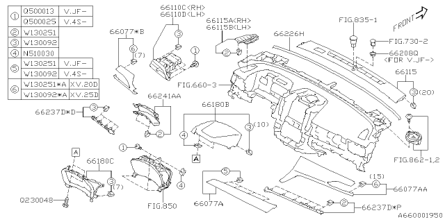 2024 Subaru Crosstrek COVER STRG CP UPRLHD Diagram for 66241VC110