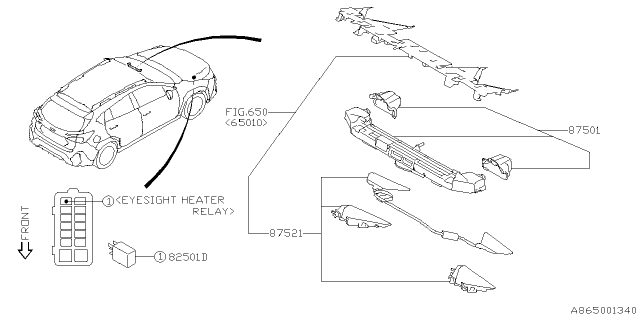 2025 Subaru Crosstrek ADAPTER CORD MN Diagram for 87546FN000