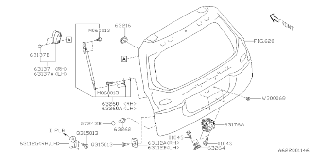 2025 Subaru Forester STAY ASSY R G LH Diagram for 63269SL010