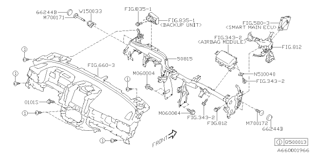 2024 Subaru Impreza 4 Cyl 2.5L RS w/Eyesight Instrument Panel Diagram 5