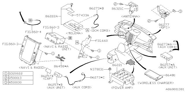 2024 Subaru Impreza Telematics Repair Assembly Standard Diagram for 86229FN101