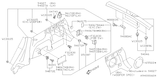 2025 Subaru Forester 4 Cyl 2.5L Base Plus Inner Trim Diagram 3