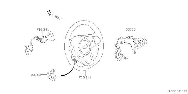 2025 Subaru WRX Switch Assembly Satellite Diagram for 83154VC710