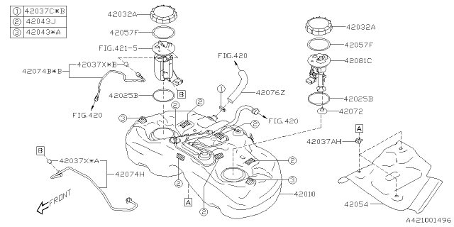 2023 Subaru Crosstrek 4 Cyl 2.0L 6MT Base Fuel Tank Diagram 3