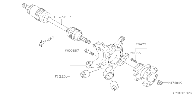 2025 Subaru BRZ 4 Cyl 2.4L 6MT TS w/Eyesight Rear Axle Diagram 2
