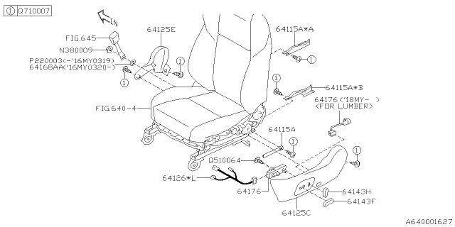 2021 Subaru WRX STI 4 Cyl 2.5L Turbo 6MT Premium Front Seat Diagram 47
