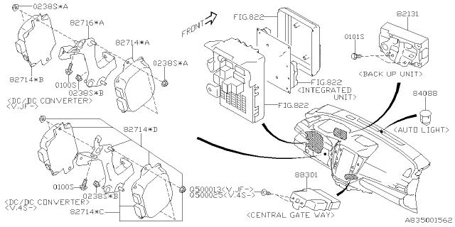 2024 Subaru Crosstrek ISS DCDC CONV Diagram for 82714FN000