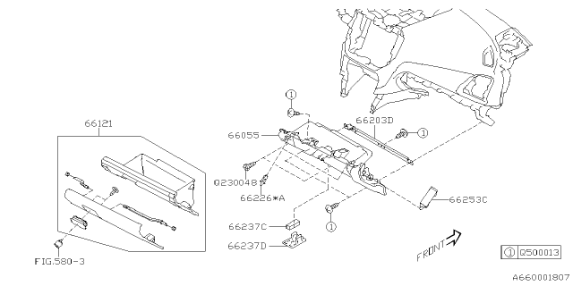 2022 Subaru Forester LAMP POCKET Diagram for 66237VC130