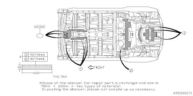 2023 Subaru Impreza 4 Cyl 2.0L 5MT Wagon Silencer Diagram 2