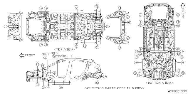 2023 Subaru Crosstrek 4 Cyl 2.0L 6MT Base Plug Diagram 2