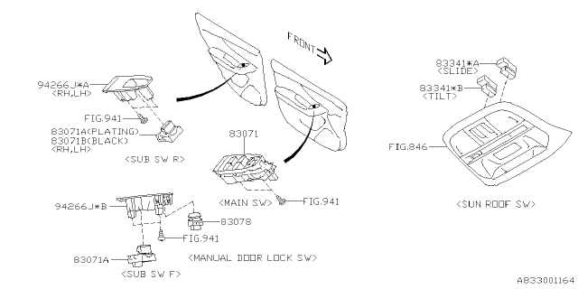 2022 Subaru WRX SW ASSY P W Diagram for 83071VC060